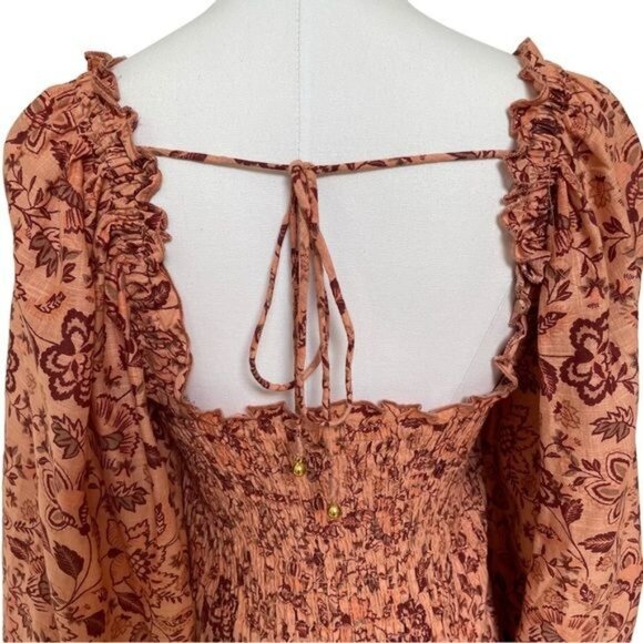 Free People Smock It To Me Floral Mini Dress Size M NWT - Picture 9 of 13